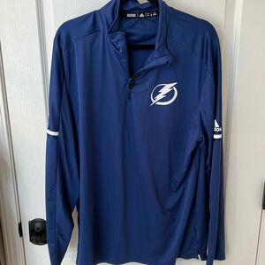 Adidas NHL Lightning Half Zipped Pullover Size XL